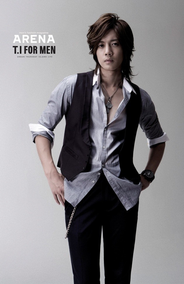 Gambar Foto Kim Hyun Joong di Majalah Arena T.I For Men