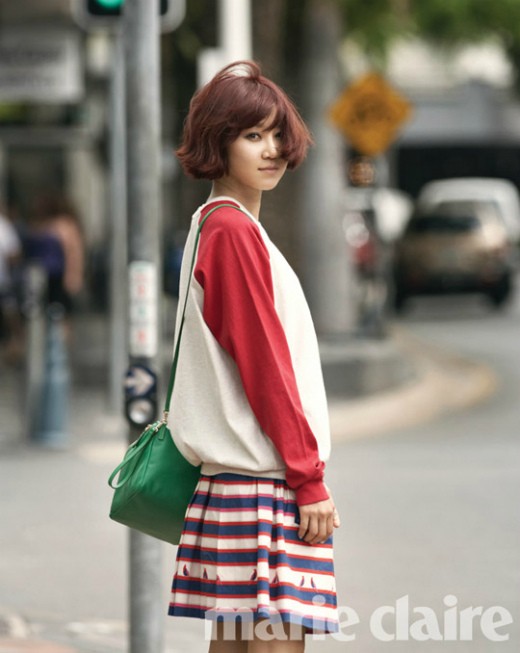 Gambar Foto Gong Hyo Jin Berpose Untuk Majalah Marie Claire