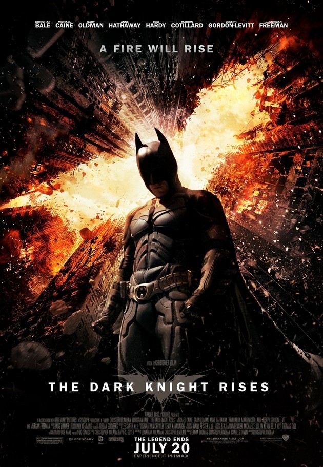 Gambar Foto Christian Bale Sebagai Batman/Bruce Wayne di Poster Film 'The Dark Knight Rises'