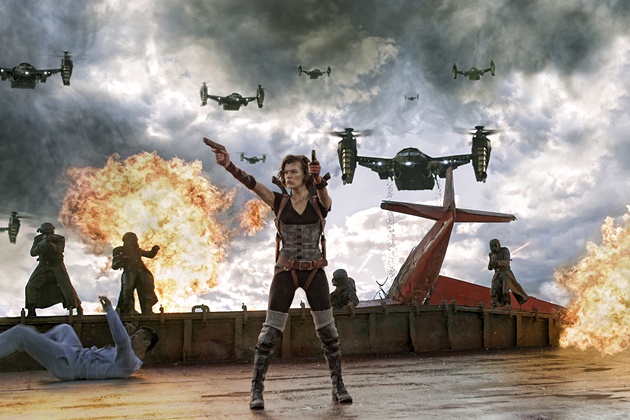 Gambar Foto Aksi Milla Jovovich di Resident Evil: Retribution