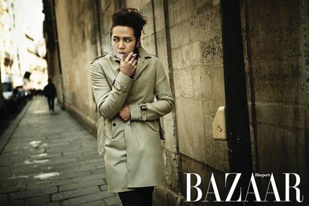 Gambar Foto Jang Geun-suk di Majalah Harper's Bazaar Edisi Oktober 2012