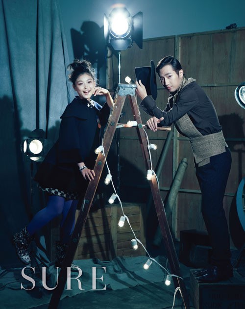 Gambar Foto Kim Yoo Jung dan Lee Sang Yeob di Majalah Sure Edisi Januari 2013