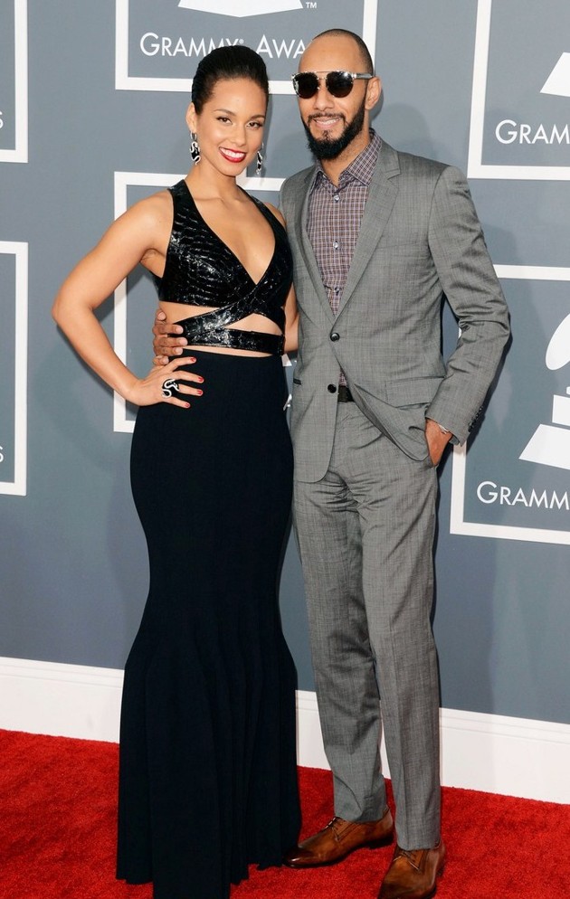 Gambar Foto Alicia Keys dan Swizz Beatz di Red Carpet Grammy Awards 2013