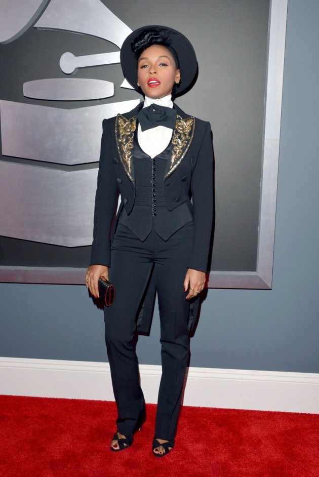 Gambar Foto Janelle Monae di Red Carpet Grammy Awards 2013
