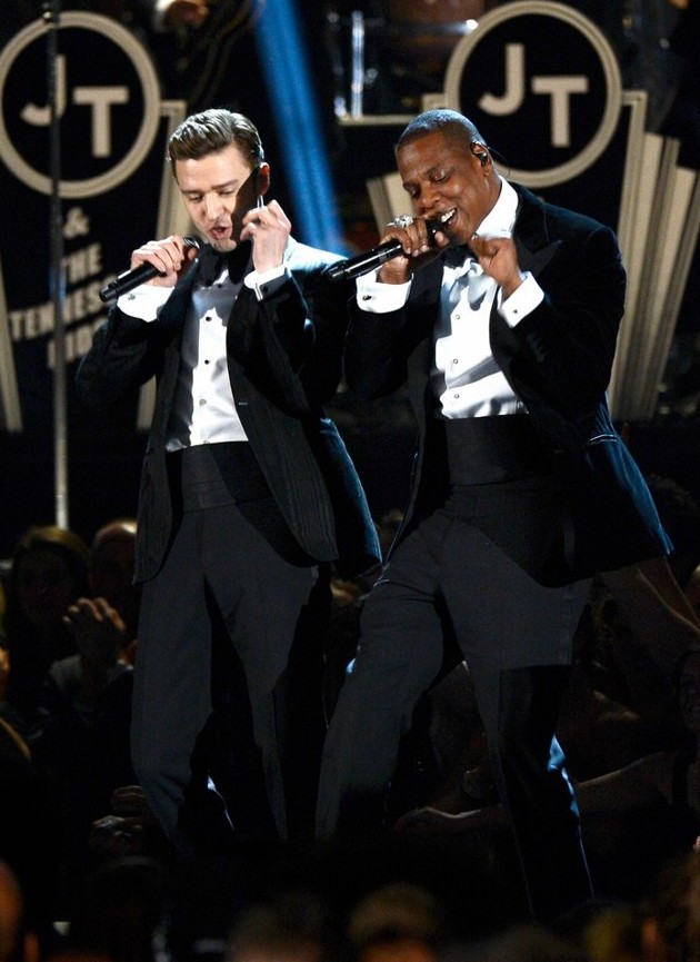 Gambar Foto Duet  Justin Timberlake dan Jay-Z Meriahkan Panggung Grammy Awards 2013