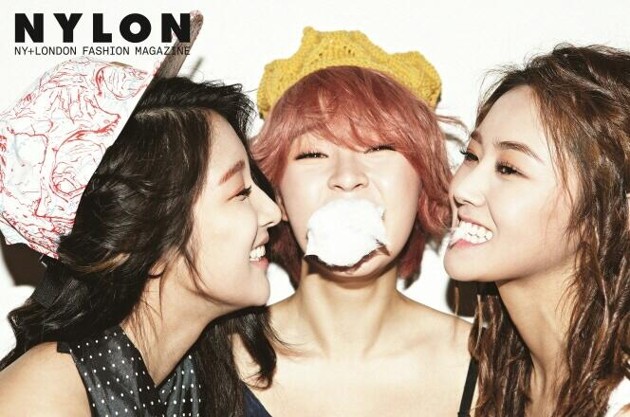 Gambar Foto Ji Hyun, Ji Yoon dan Gayoon 4Minute di Majalah NYLON Edisi April 2013