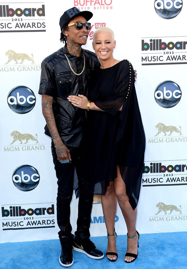 Gambar Foto Wiz Khalifa dan Amber Rose di Blue Carpet Billboard Music Awards 2013