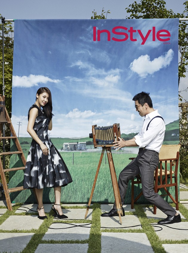 Gambar Foto Ha Ji Won dan Ryu Seung Ryeong di Majalah InStyle Edisi Oktober 2013