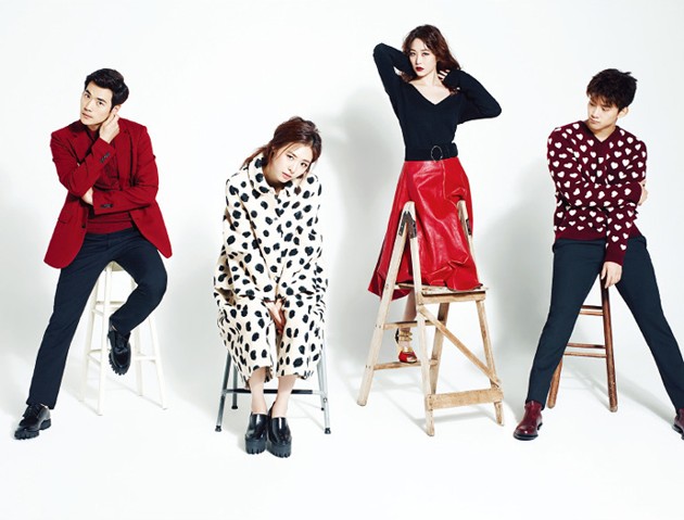 Gambar Foto Kim Kang Woo, Kim Hyo Jin, Lee Yeon Hee dan Taecyeon di Majalah High Cut Edisi November 2013