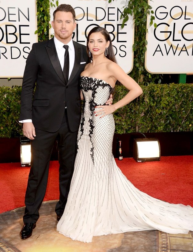 Gambar Foto Channing Tatum dan Jenna Dewan di Red Carpet Golden Globe Awards 2014