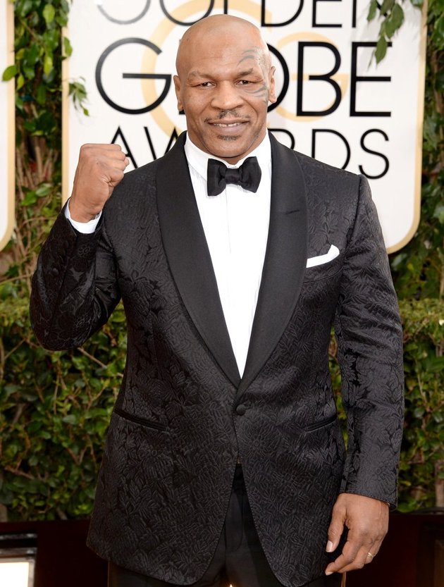 Gambar Foto Mike Tyson di Red Carpet Golden Globe Awards 2014