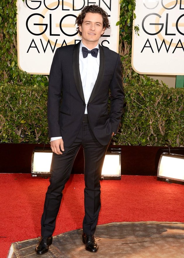 Gambar Foto Orlando Bloom di Red Carpet Golden Globe Awards 2014