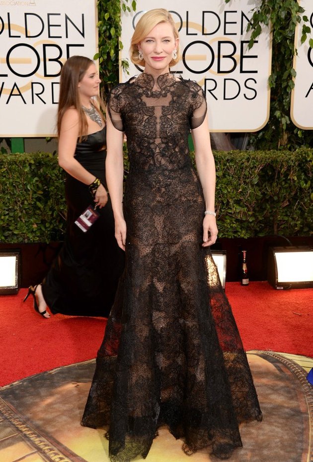 Gambar Foto Cate Blanchett di Red Carpet Golden Globe Awards 2014