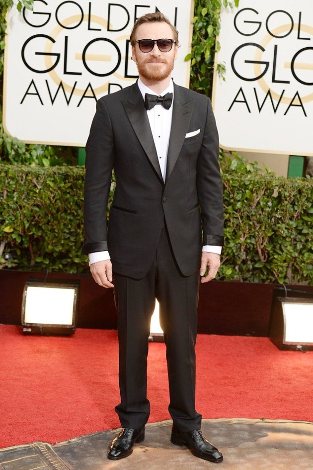 Gambar Foto Michael Fassbender di Red Carpet Golden Globe Awards 2014