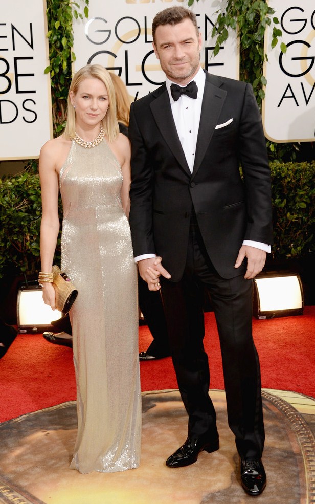 Gambar Foto Naomi Watts dan Liev Schreiber di Red Carpet Golden Globe Awards 2014