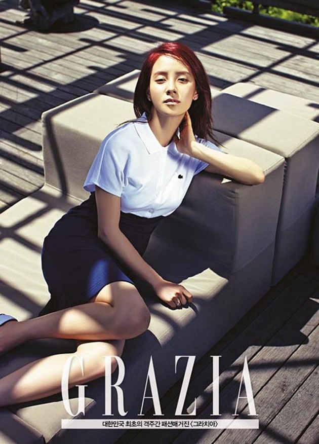 Gambar Foto Song Ji Hyo di Majalah Grazia Mei 2014