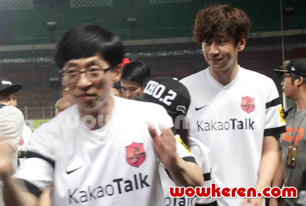 Gambar Foto Yoo Jae Seok dan Lee Kwang Soo Hadir di  Jumpa Pers Asian Dream Cup 2014