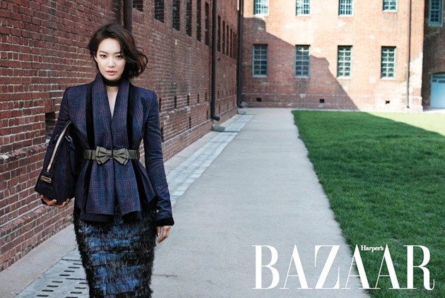 Gambar Foto Shin Min A di Majalah Harper's Bazaar Edisi September 2012