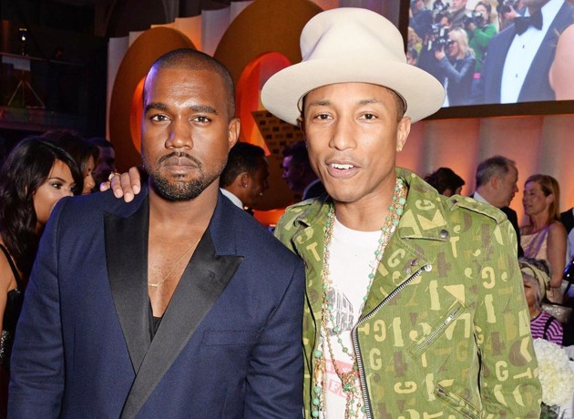 Gambar Foto Kanye West dan Pharrell Williams di GQ Men of The Year Awards 2014