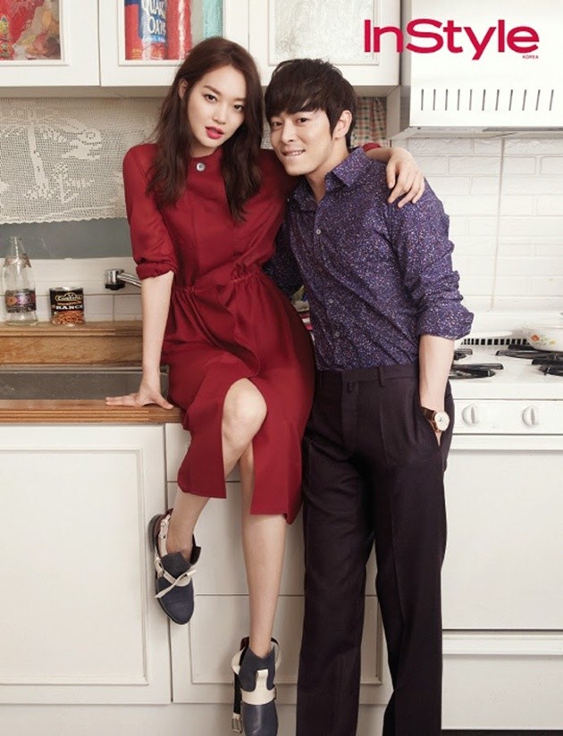 Gambar Foto Shin Min A dan Jo Jung Suk di Majalah InStyle Edisi Oktober 2014