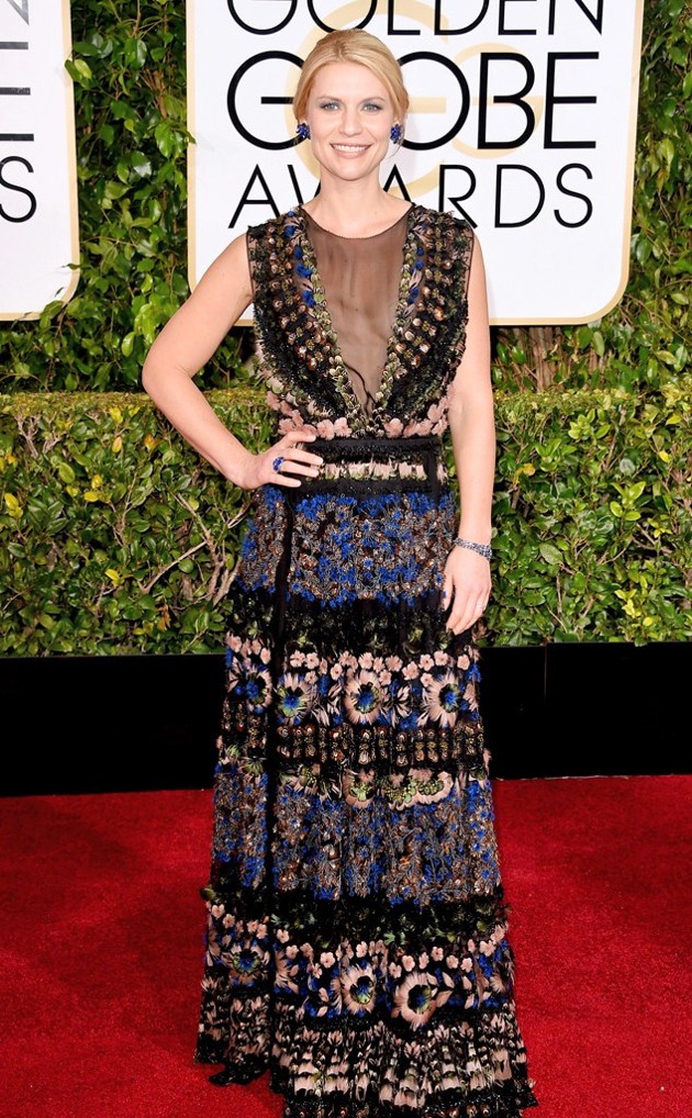Gambar Foto Claire Danes di Red Carpet Golden Globe Awards 2015