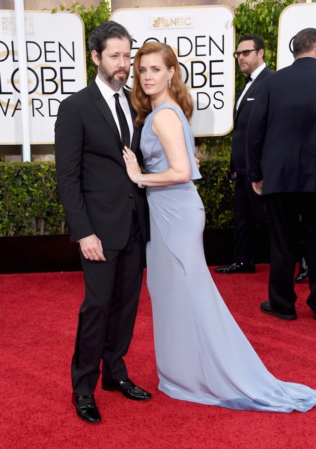 Gambar Foto Darren Le Gallo dan Amy Adams di Red Carpet Golden Globe Awards 2015