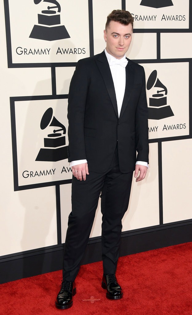 Gambar Foto Sam Smith di Red Carpet Grammy Awards 2015