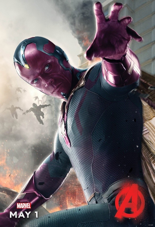 Gambar Foto Karakter Vision di Poster 'Avengers: Age of Ultron'