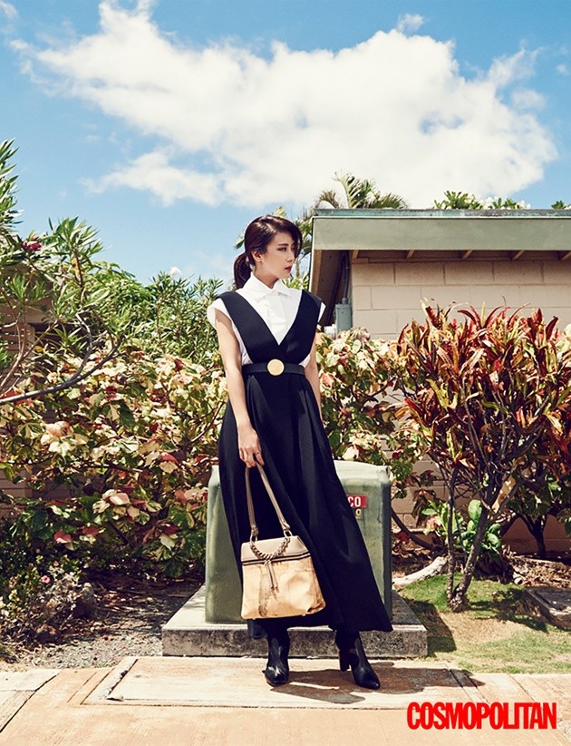 Gambar Foto Ha Ji Won di Majalah Cosmopolitan Korea Oktober 2015