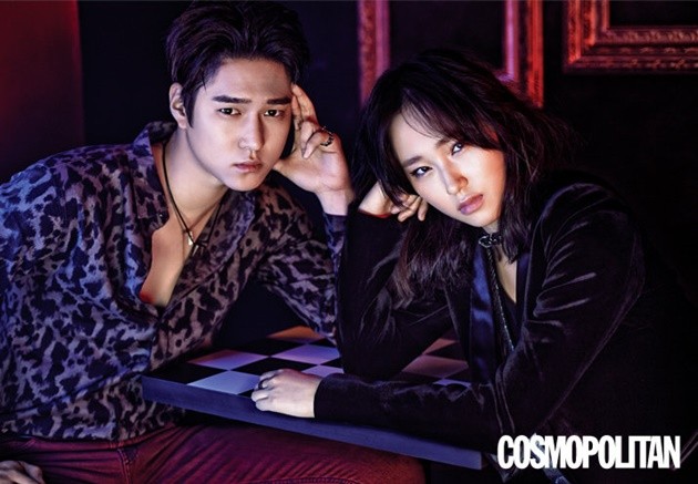Gambar Foto Go Kyung Pyo dan Ryu Hye Young di di Majalah Cosmopolitan Edisi September 2015