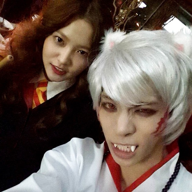 Gambar Foto Imutnya Yeri Red Velvet dan Jonghyun SHINee di Pesta Halloween SMTown