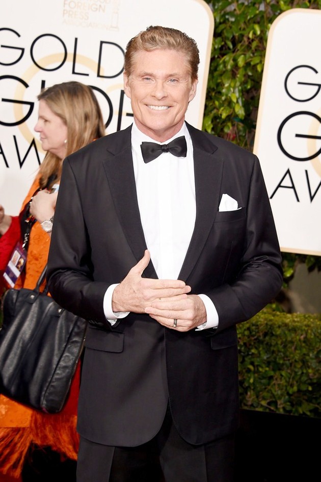 Gambar Foto David Hasselhoff di Red Carpet Golden Globes Awards 2016