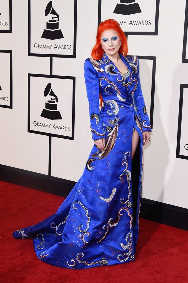 Gambar Foto Lady GaGa di Red Carpet Grammy Awards 2016