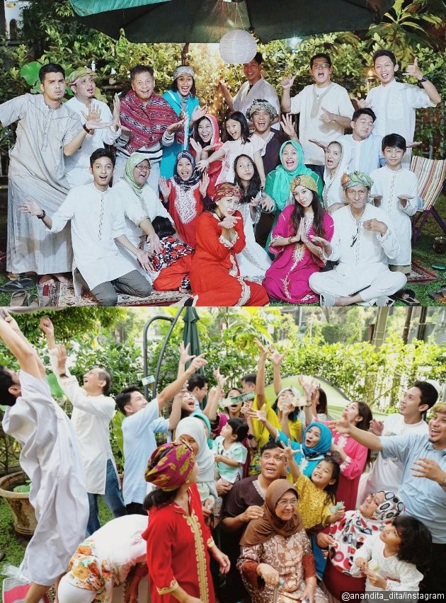 Gambar Foto Keseruan Keluarga Mario Irwinsyah dan Ratu Anandita Rayakan Idul Fitri