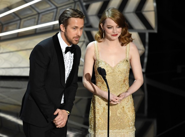 Gambar Foto Ryan Gosling dan Emma Stone di Oscar 2017