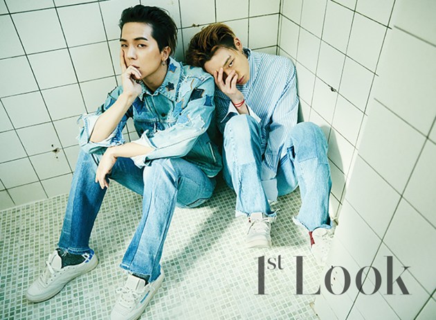 Gambar Foto Duo Bobby-Song Min Ho MOBB di Majalah 1st Look Edisi Maret 2017