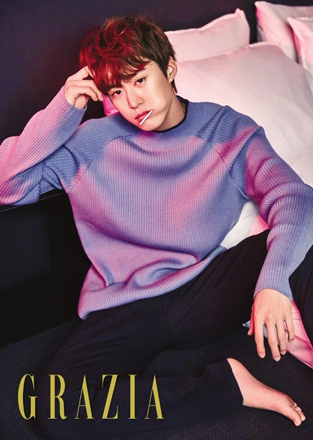 Gambar Foto Gong Myung 5urprise di Majalah Grazia Edisi Desember 2016