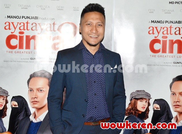 Gambar Foto Arie Untung di Press Screening Film 'Ayat-ayat Cinta 2'