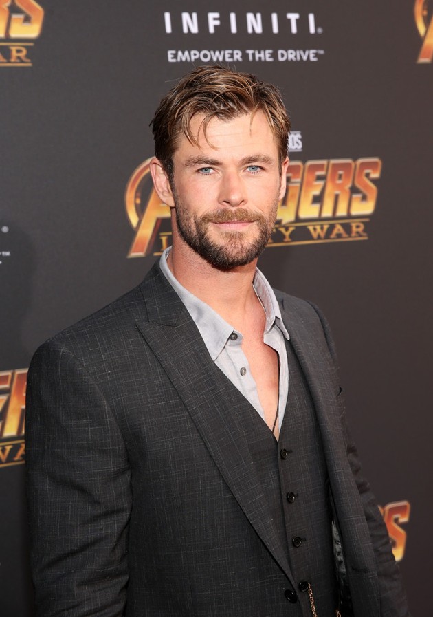 Gambar Foto Chris Hemsworth hadir di global premiere film 'Avengers: Infinity War'.