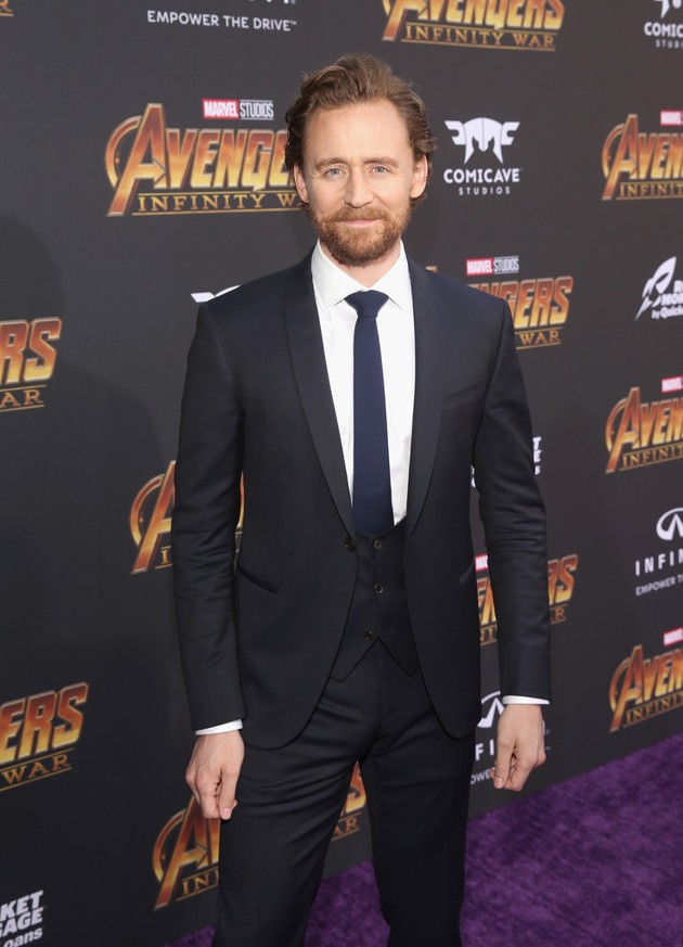 Gambar Foto Tom Hiddleston hadir di global premiere film 'Avengers: Infinity War'.