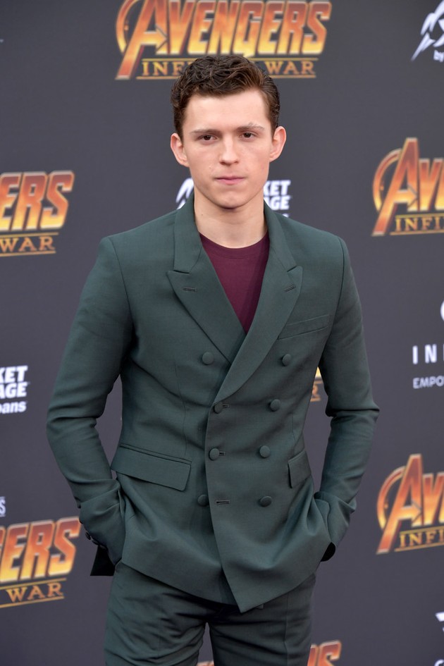 Gambar Foto Tom Holland hadir di global premiere film 'Avengers: Infinity War'.