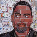 Gambar Chris Rock dari bahan berbagai macam benda
