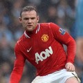 Striker andalan Wayne Rooney saat laga MU kontra Manchester City