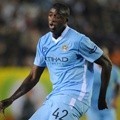 Yaya Toure di Pertandingan Pertandingan UEFA Liga Premier Grup A Villarreal Melawan Manchester City