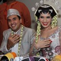 Carissa Putri dan Navies bin Abdullah di Jumpa Pers Usai Akad Nikah