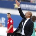 Pep Guardiola di Spanish First Division Soccer Match