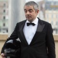 Rowan Atkinson saat promote 'Johnny English Reborn'