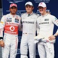 Lewis Hamilton, Nico Rosberg dan Michael Schumacher di Kualifikasi GP F1 China 2012
