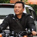 Anang Hermansyah Datang Mengendarai Harley-Davidson