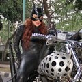 Dewi Persik Berpose Di Atas Motor